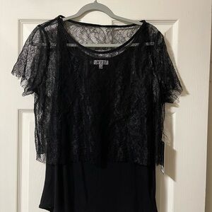 Jennifer Lopez Black Lace Blouse